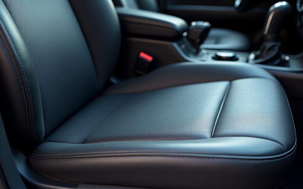 After interior cleaning of a dirty car seat